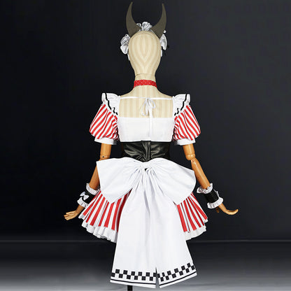 BoomCosplay 【S-XXL】Game Genshin Red Coffee Maid Costume