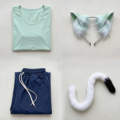 BoomCosplay【S-XXL】【In Stock】 2026 Anime Cosplay Cat Girl Casual Outfit Costume