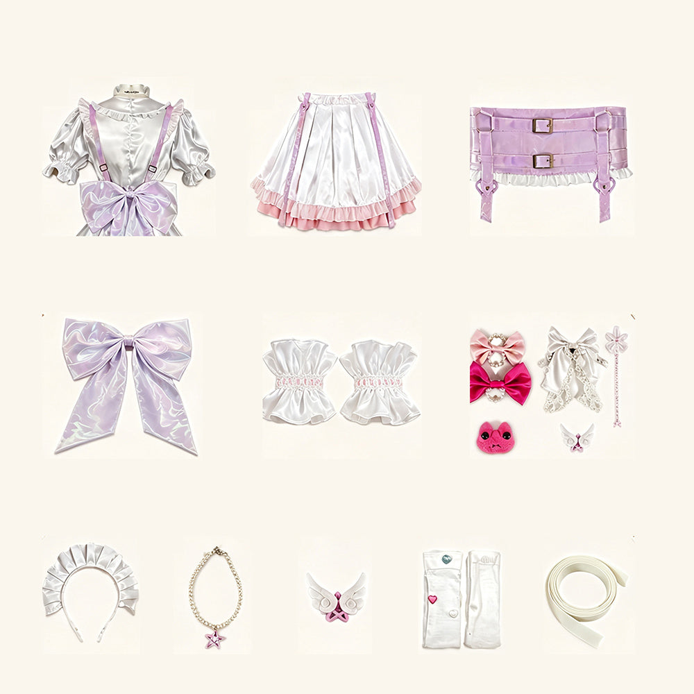 BoomCosplay【S-XXL】【In Stock】Game Streamer Girl Cosplay Magical Girl Costume