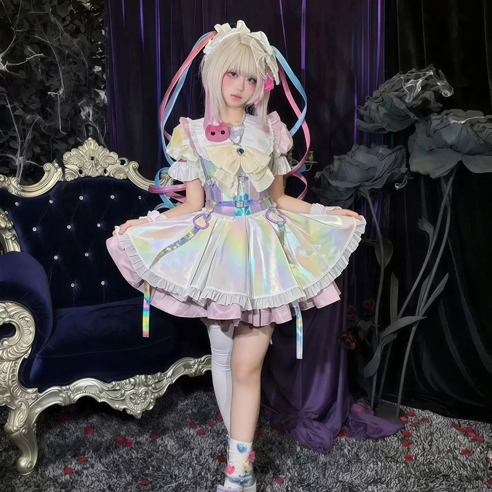 BoomCosplay【S-XXL】【In Stock】Game Streamer Girl Cosplay Magical Girl Costume