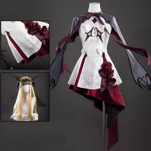 BoomCosplay【S-XL】Game Genshin Cosplay Damselette Columbina Vampire Girl Costume