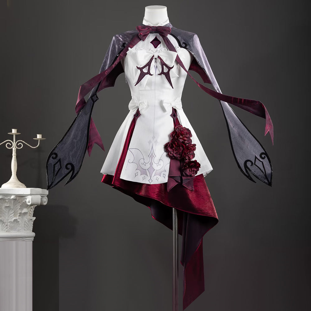 BoomCosplay【S-XL】Game Genshin Cosplay Damselette Columbina Vampire Girl Costume