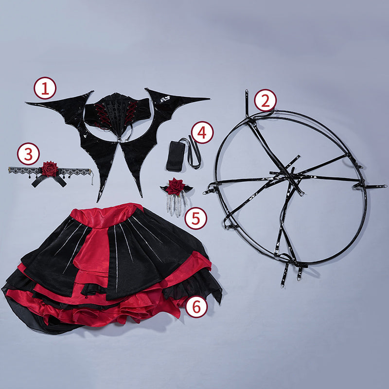 BoomCosplay【XS-XL】【In Stock】Game Wuwa Cosplay Phrolova Night Tales Dress Coatume