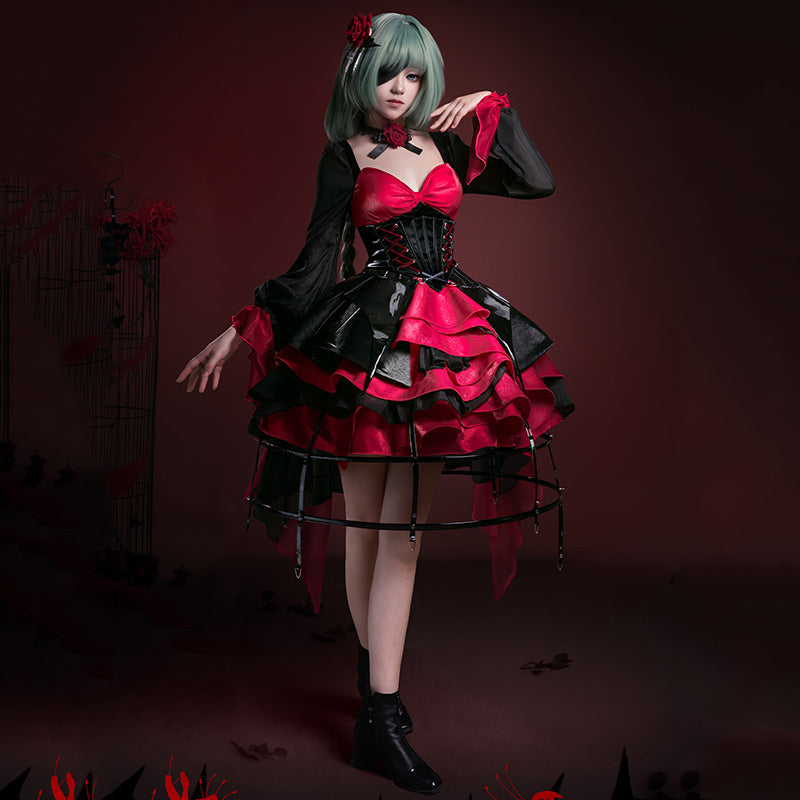 BoomCosplay【XS-XL】【In Stock】Game Wuwa Cosplay Phrolova Night Tales Dress Coatume