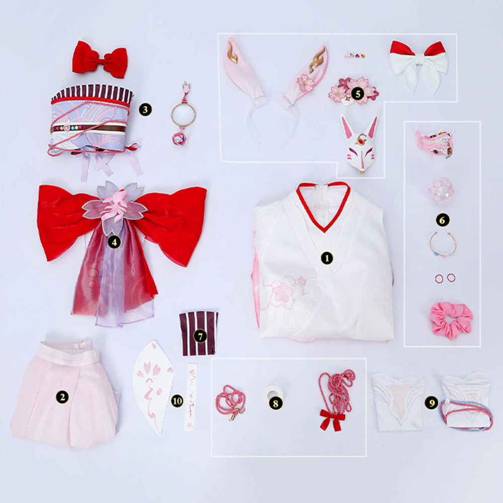 BoomCosplay【XS-XXL】Game HSR Cosplay Evanescia Lunar Blossoming Costume