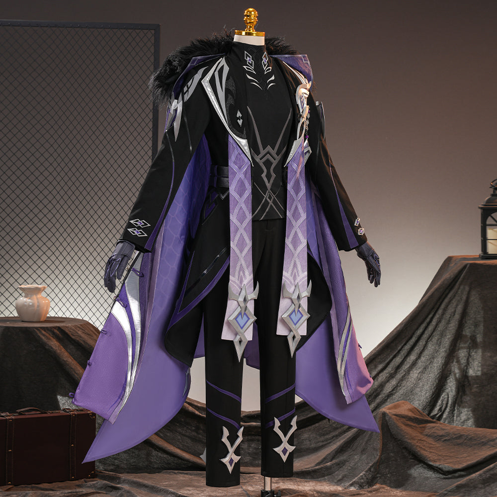 BoomCosplay【XS-XXL】Game Genshin Cosplay Rich Man Pantalone Costume